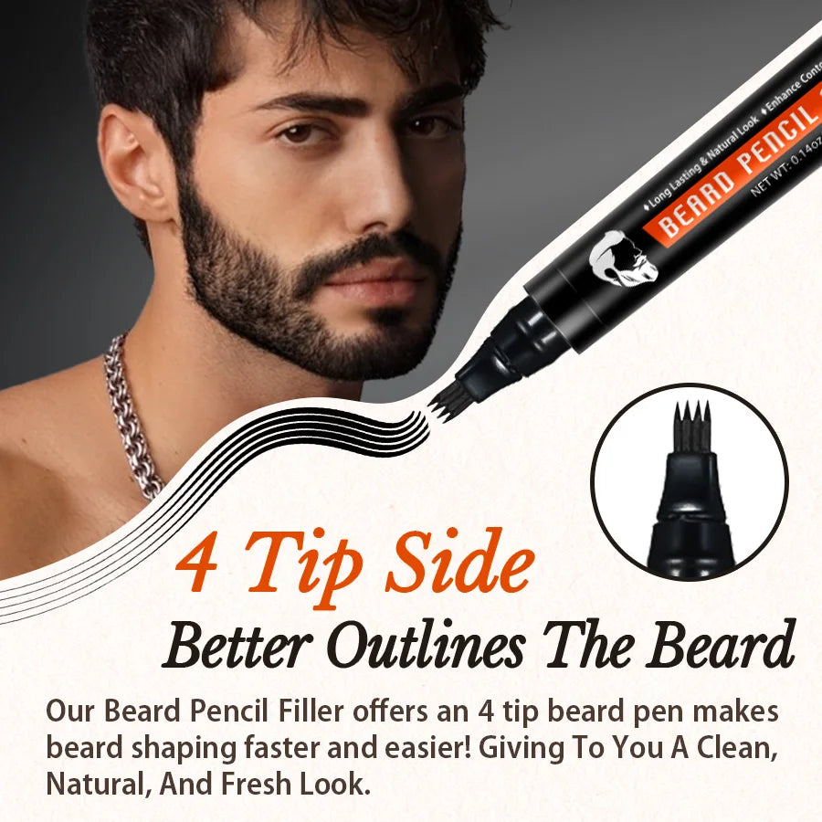 Beard Growth Kit Anti Hair Loss Shampoo Filling Pen Balm Nourish Moisturizer Moustache Volumizing Conditioner Beard Care Product