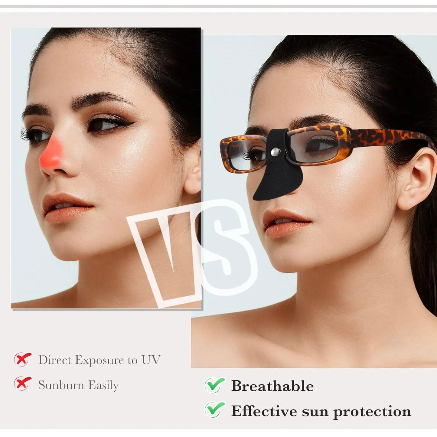 Nose Sunscreen UV Cut Eye Patch Nose Protector Sunscreen Mask Soothing Sunscreen Face Protector Anti Sun For Skin Care Outdoor