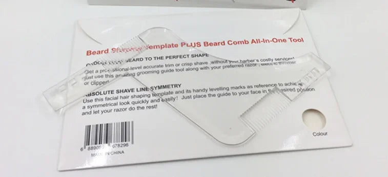 Beard Shaping Template Shower Salon Beard Shaving shave Shaping style styling comb care brush Tool