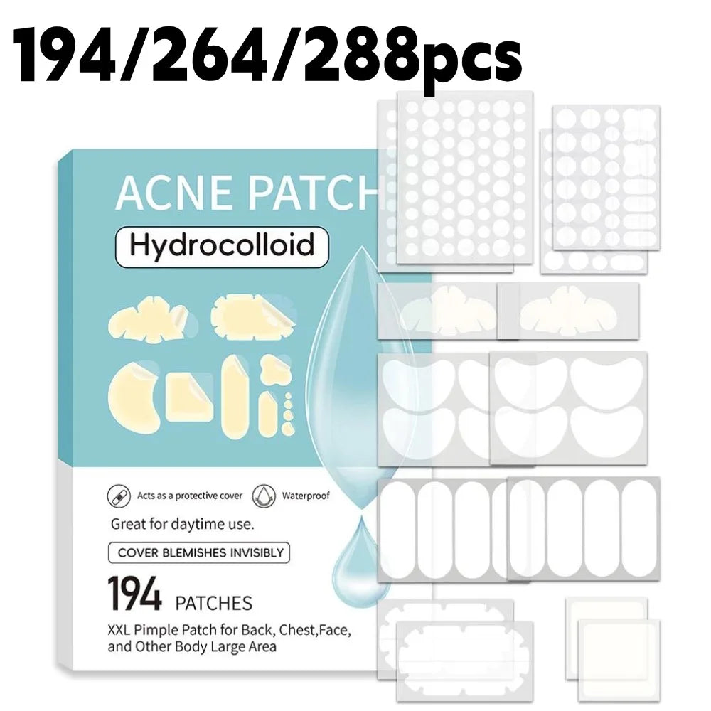 Large capacity Pimple Patches for Acne & Blemishes Various Shapes Covering Acne and Spot Patches for Face Skin Care Tool