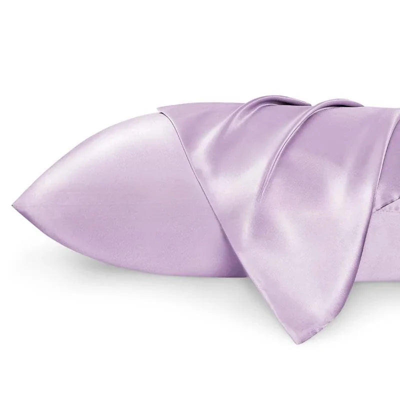 Solid Silk Pillowcases Decorative Luxury Cushion Cover Envelope Style Hair Skin Protect Standard Queen Size Pillow Case