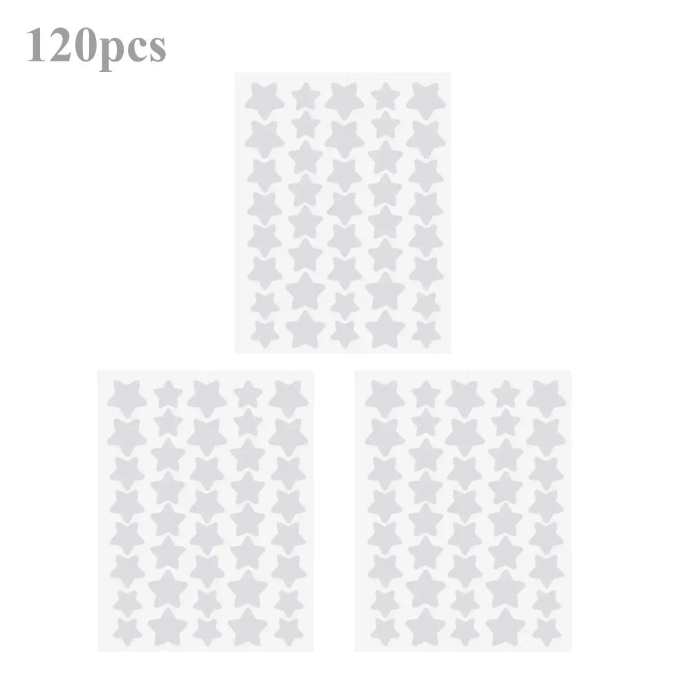 120pcs/280pcs Star Colorful PE Pimple Patches Cute Star Shaped Pimple Cover Sticker Invisible Pimple Cover Removal Pimple Patch
