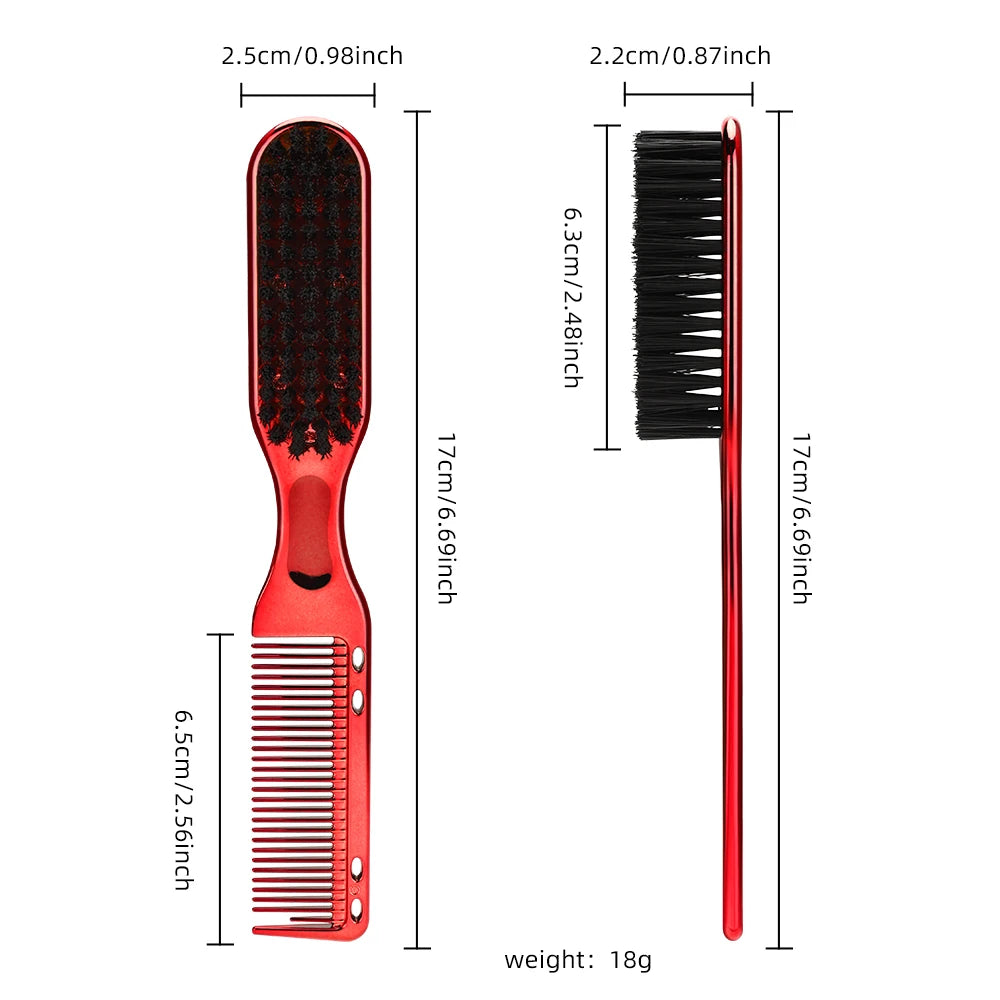 8 color Barber Beard Comb Two-sided Men's Shaving Brush Beard Brushes Salon Hairdressing Hair Styling Tool