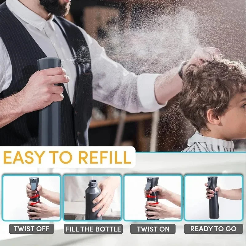 3pcs/set Haircut Kit Beard Shaving Brush Neck Duster with Mist Water Spray Bottle Portable Beard Hair Styling Accessories Salon