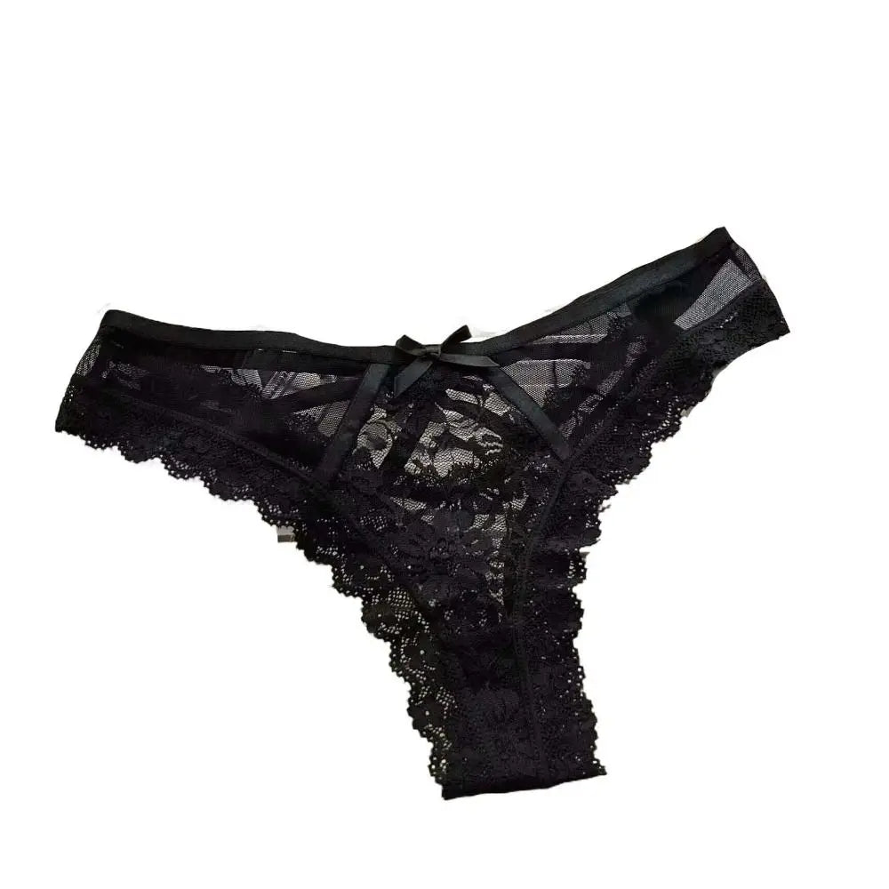 Breathable Patchwork Mesh Floral Bowknot Panties