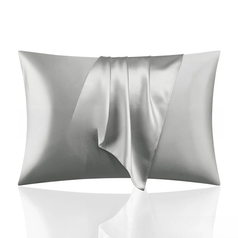 Silk Pillowcase Set of 2, Soft Breathable Mulberry Silk Pillow Cover for Hair and Skin, Luxury Zippered Pillow Case for