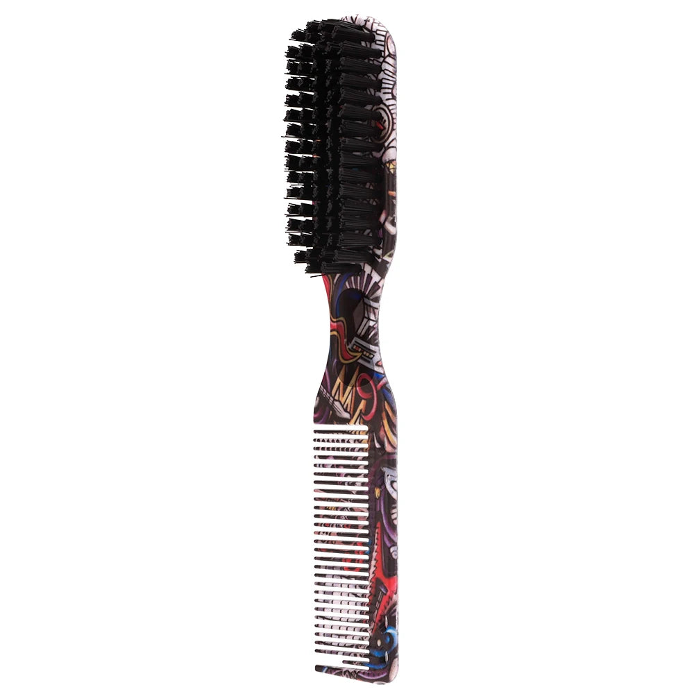 8 color Barber Beard Comb Two-sided Men's Shaving Brush Beard Brushes Salon Hairdressing Hair Styling Tool