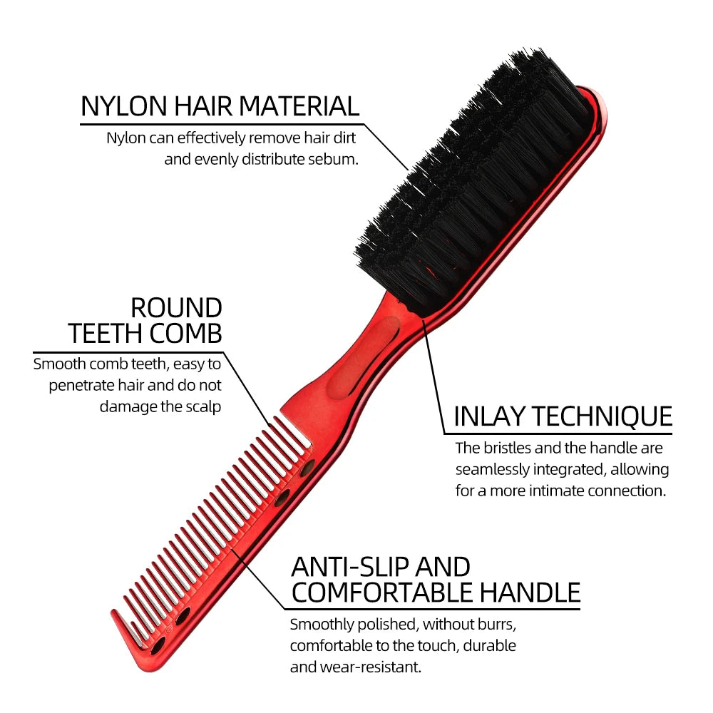 8 color Barber Beard Comb Two-sided Men's Shaving Brush Beard Brushes Salon Hairdressing Hair Styling Tool