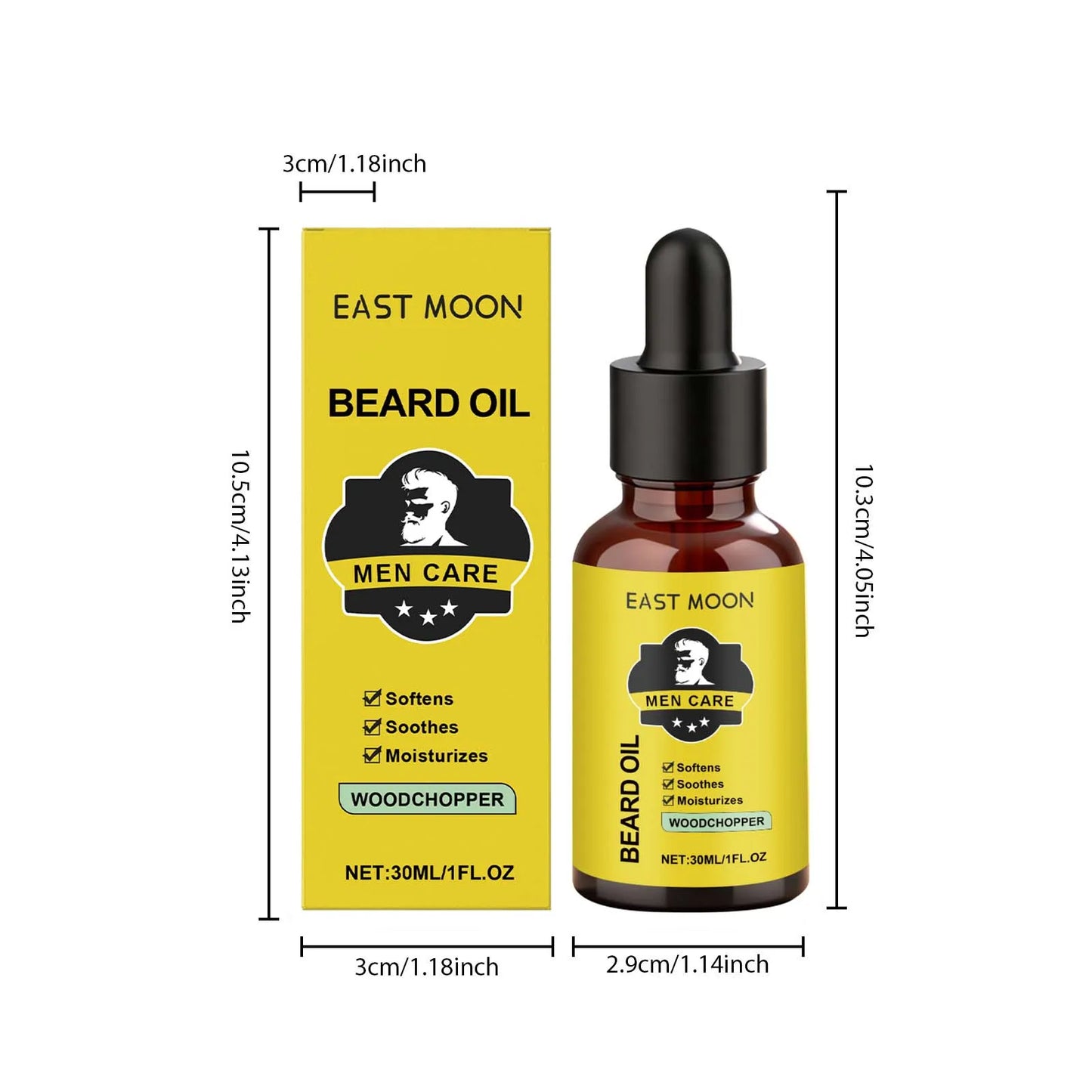 Natural Plant Extract Hair Care Set For Men 2in1 Shampoo&Care Oil&Balm Beard Kit Refreshing Smoothing Soften Beard Care