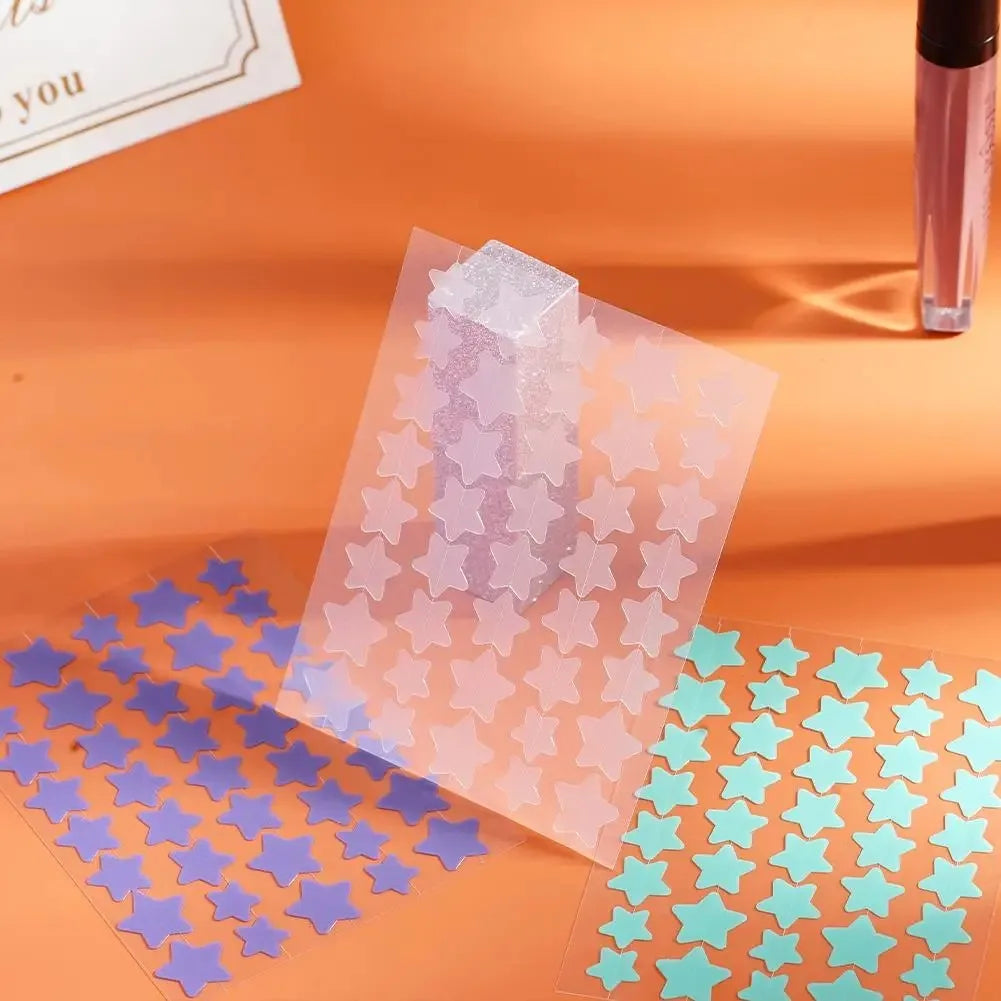 120pcs/280pcs Star Colorful PE Pimple Patches Cute Star Shaped Pimple Cover Sticker Invisible Pimple Cover Removal Pimple Patch