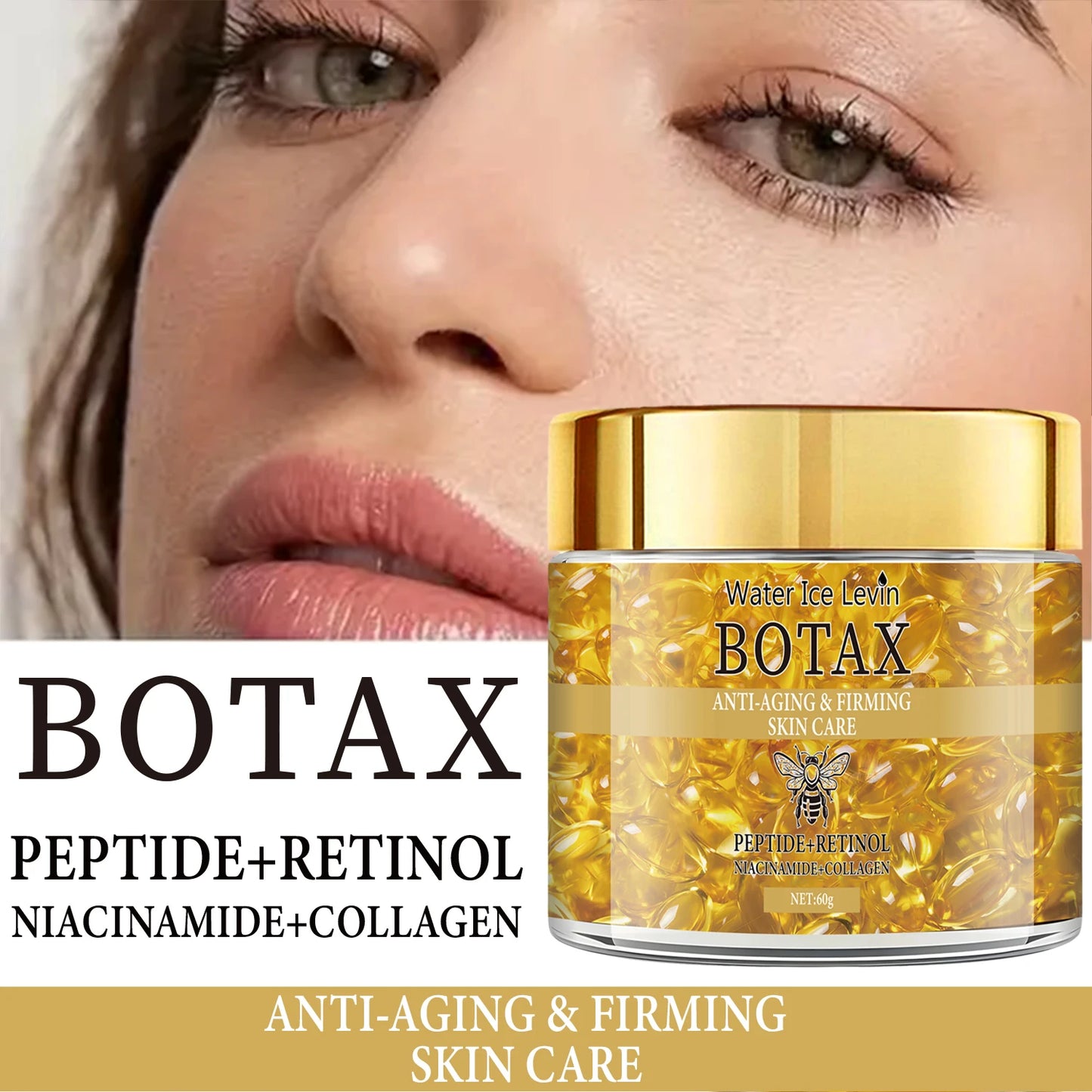 Retinol Firming and Lifting Cream, Rich in Peptides, Collagen, and Hyaluronic Acid, Suitable for All Skin Types, Tightens and Smooths Skin, Makes Skin Look Younger, and Provides Deep Hydration