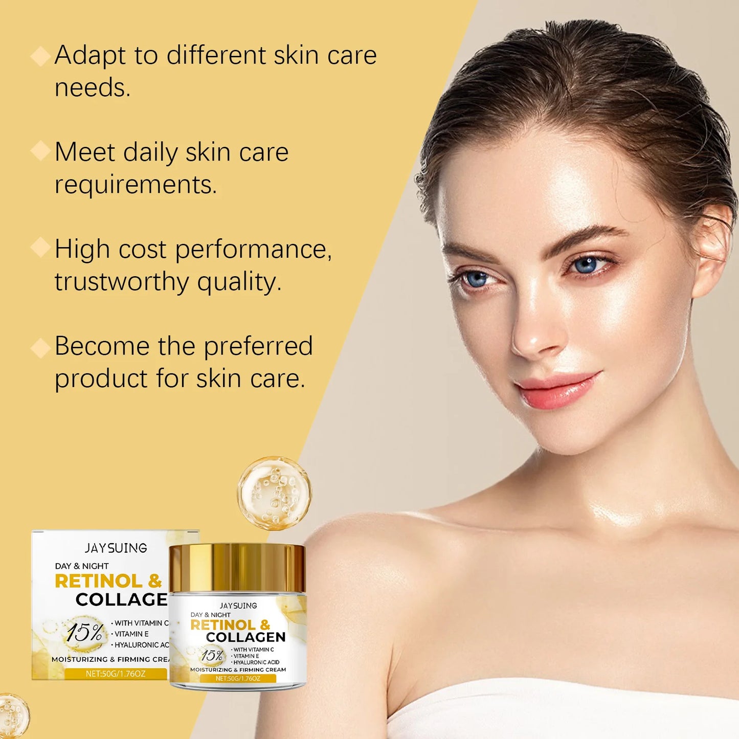 Collagen Moisturizing Facial Cream Smoothing Even Skin Tone Enhance Skin Firmness Shrink Pores Radiant Skin Nourish Face Lotion