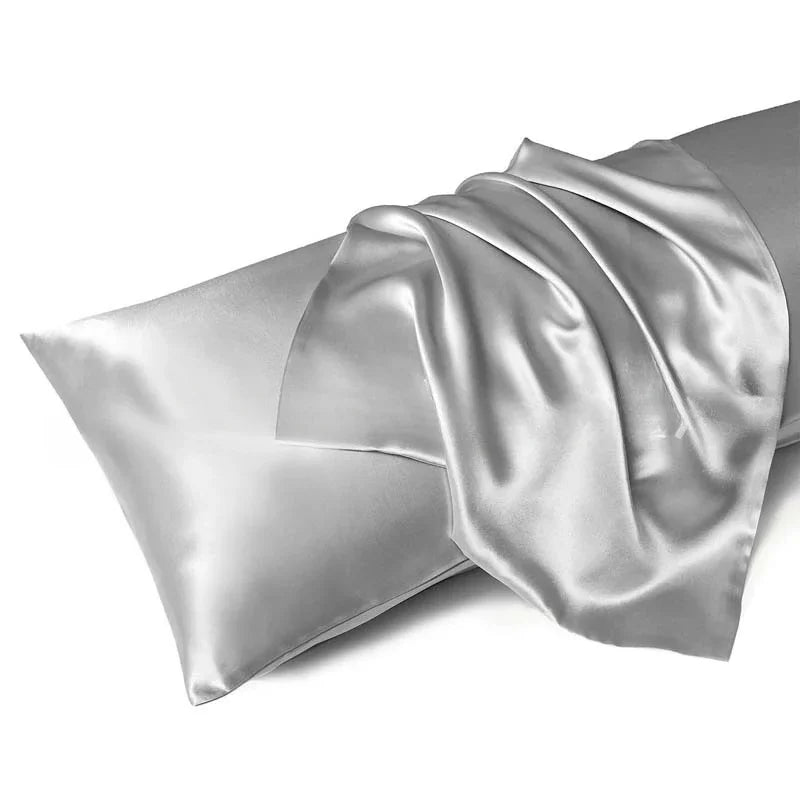 Solid Silk Pillowcases Decorative Luxury Cushion Cover Envelope Style Hair Skin Protect Standard Queen Size Pillow Case