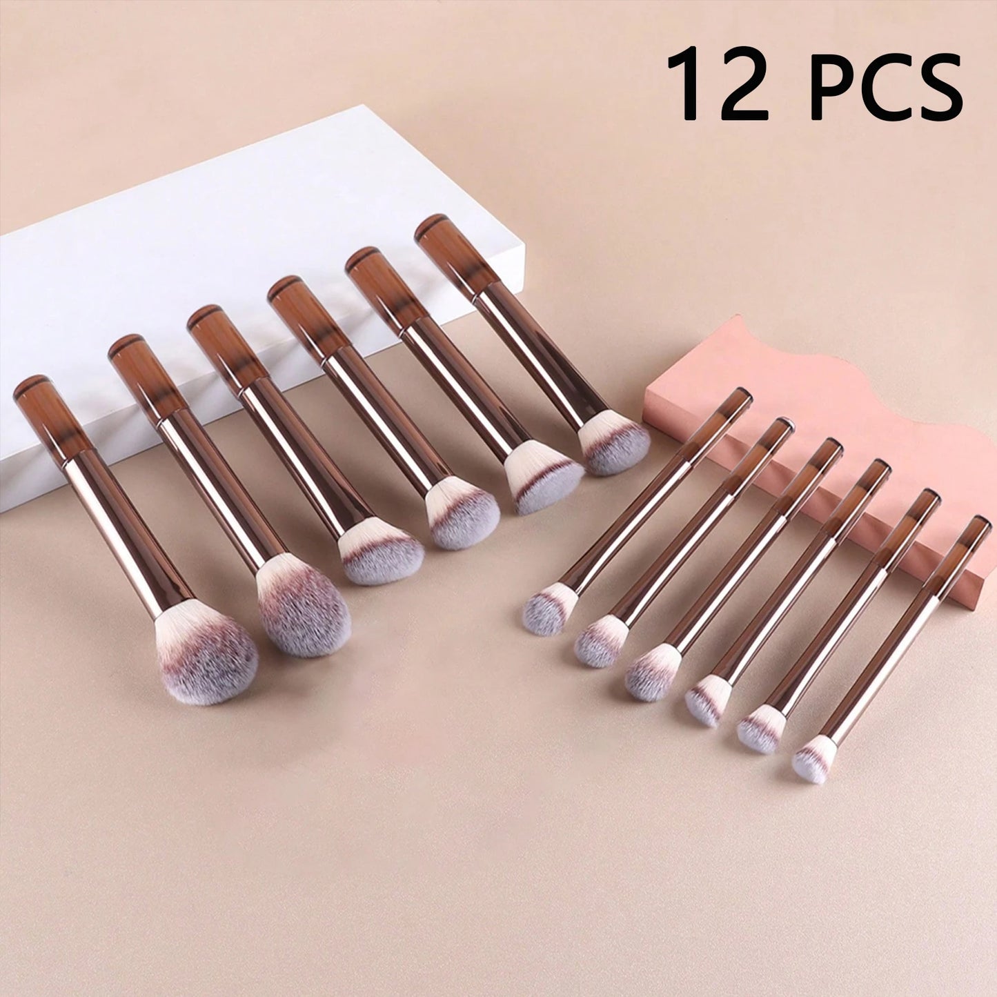 12-Piece Professional Makeup Brush Set
