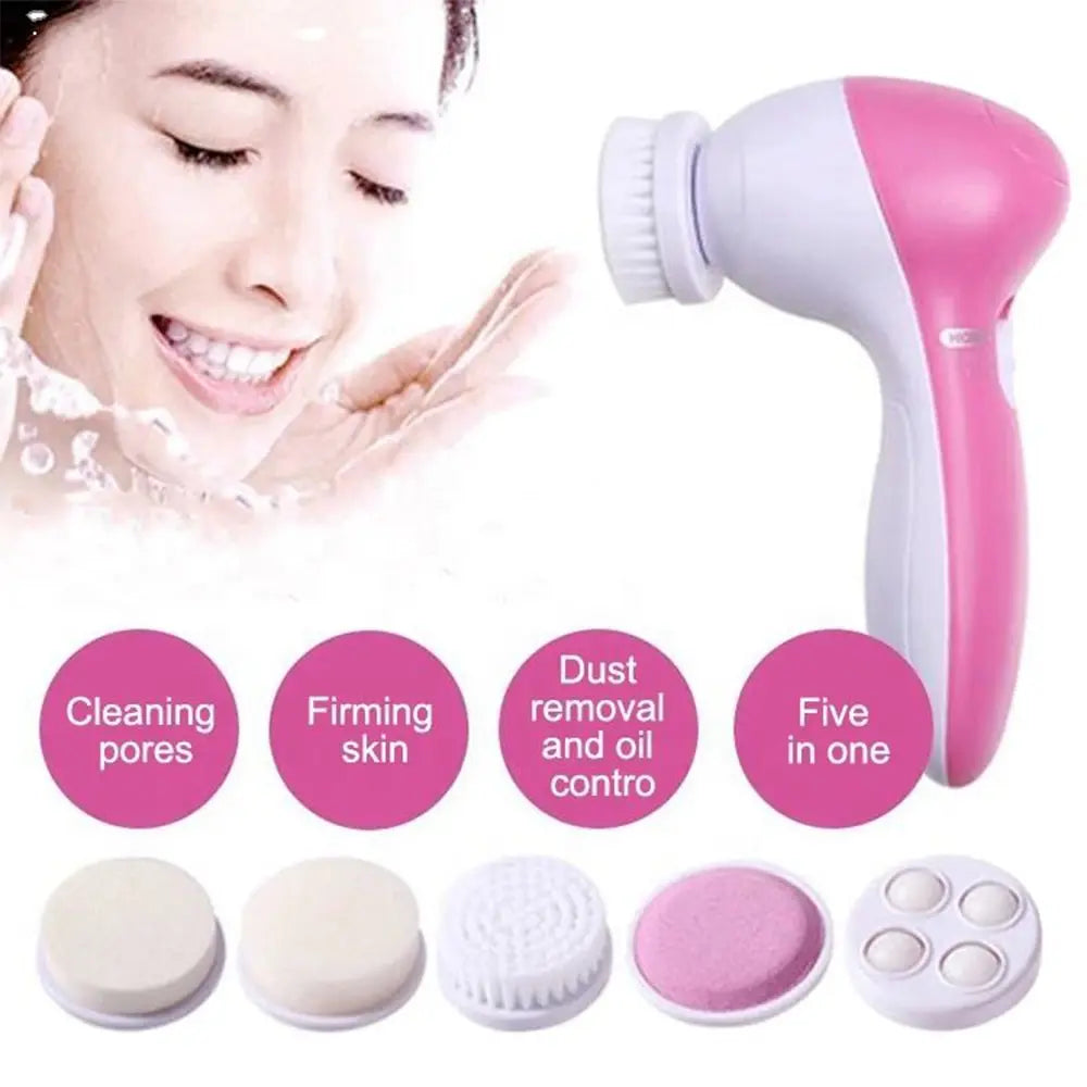 5Pcs Portable Makeup Brush Set With Mirror