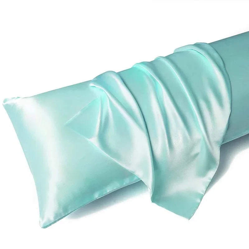 Solid Silk Pillowcases Decorative Luxury Cushion Cover Envelope Style Hair Skin Protect Standard Queen Size Pillow Case