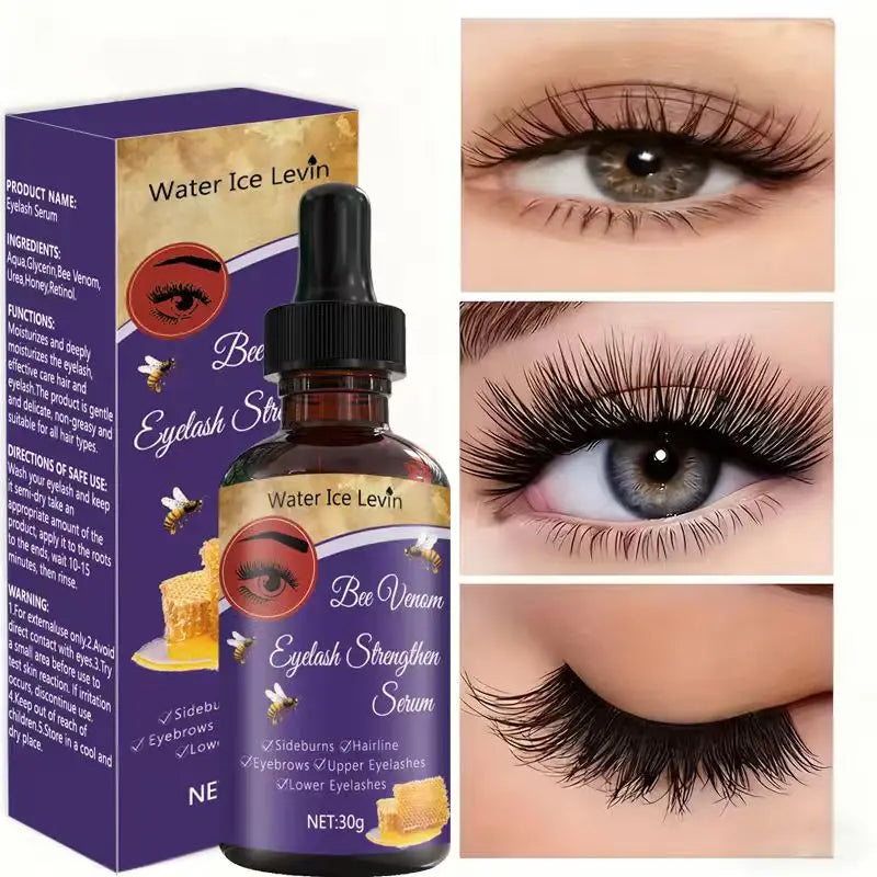Water Ice Levin Bee Venom Eyelash Strengthen Serum with Retinol & Honey, Deeply Moisturizes, Gentle for All Hair Types, 30g