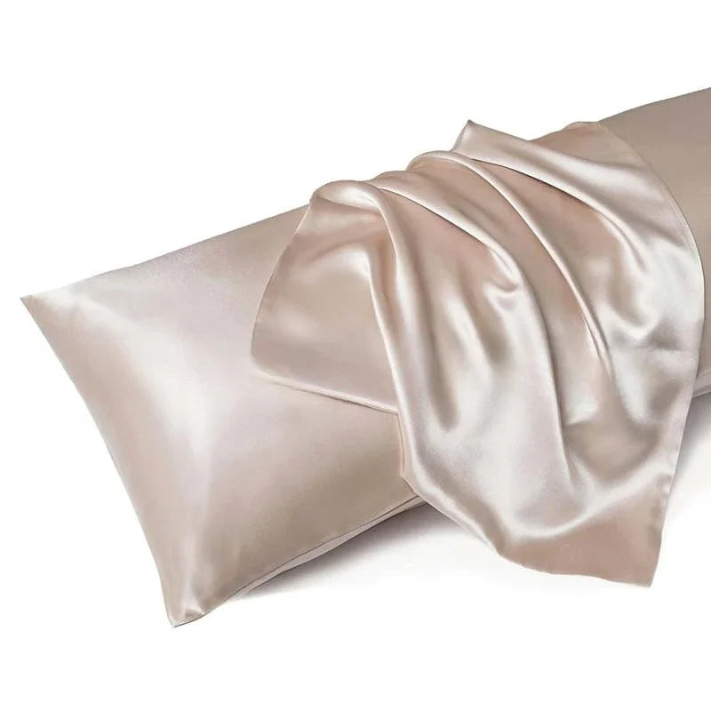 Solid Silk Pillowcases Decorative Luxury Cushion Cover Envelope Style Hair Skin Protect Standard Queen Size Pillow Case