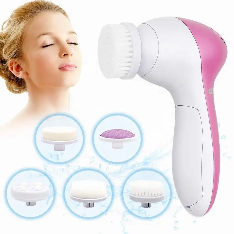 5Pcs Portable Makeup Brush Set With Mirror