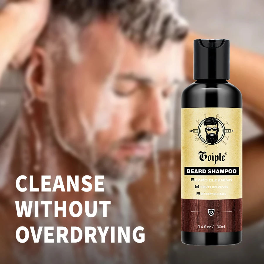 Beard Growth Kit Anti Hair Loss Shampoo Filling Pen Balm Nourish Moisturizer Moustache Volumizing Conditioner Beard Care Product