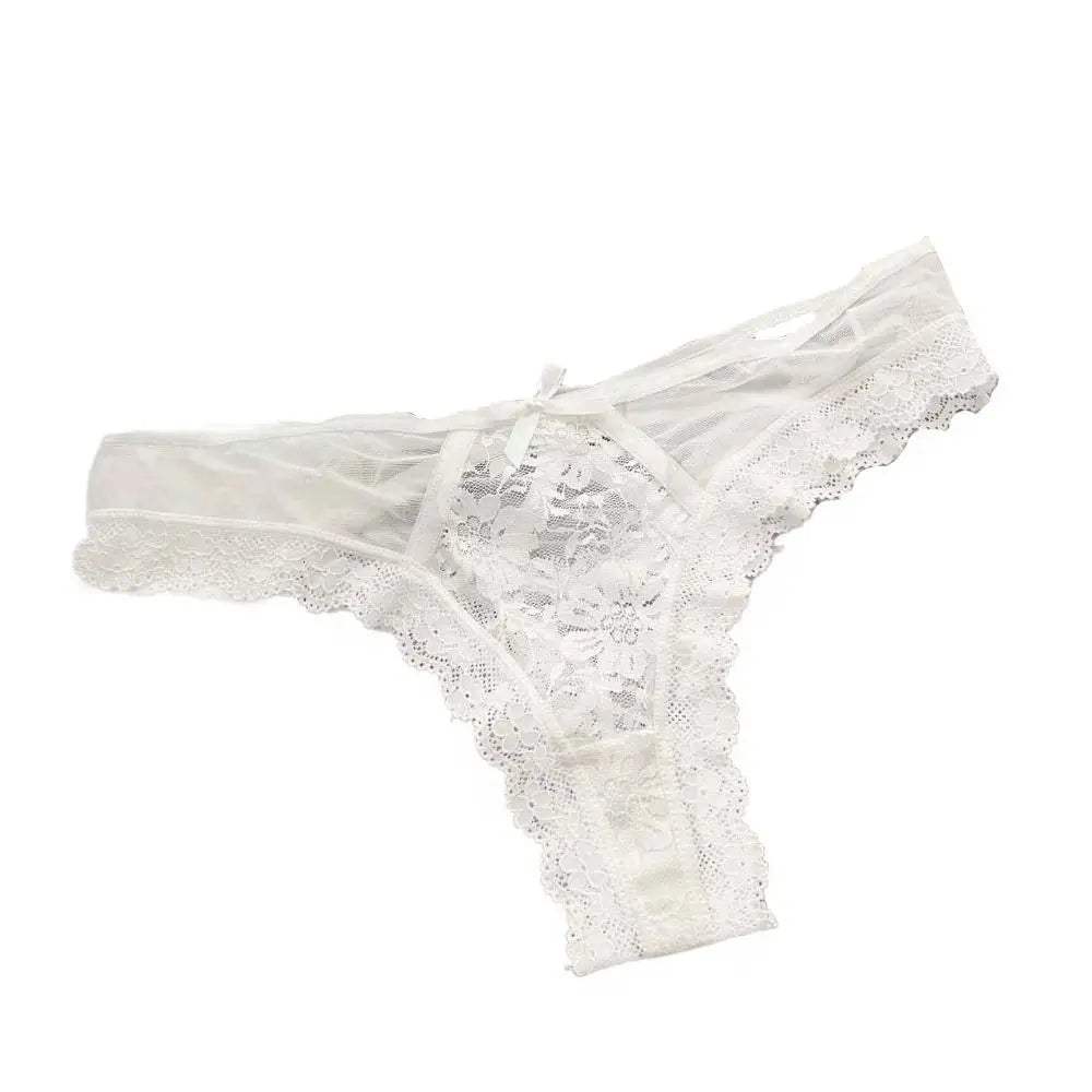 Breathable Patchwork Mesh Floral Bowknot Panties