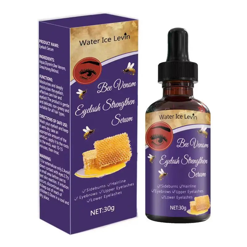 Water Ice Levin Bee Venom Eyelash Strengthen Serum with Retinol & Honey, Deeply Moisturizes, Gentle for All Hair Types, 30g