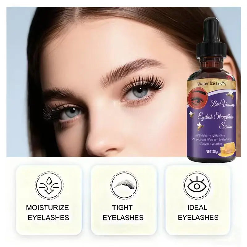 Water Ice Levin Bee Venom Eyelash Strengthen Serum with Retinol & Honey, Deeply Moisturizes, Gentle for All Hair Types, 30g