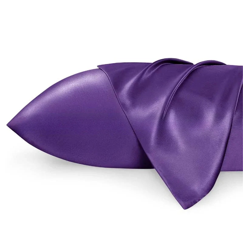 Solid Silk Pillowcases Decorative Luxury Cushion Cover Envelope Style Hair Skin Protect Standard Queen Size Pillow Case