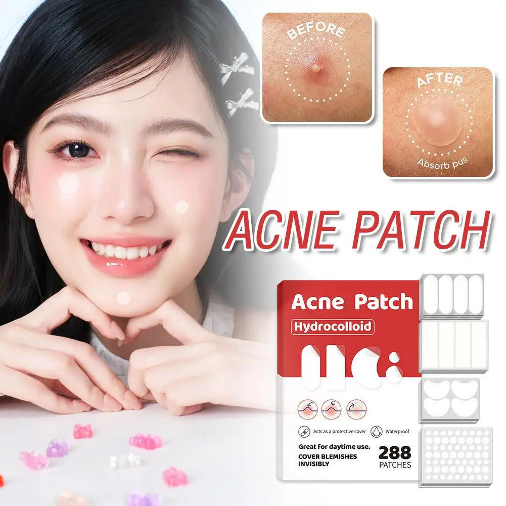 Large capacity Pimple Patches for Acne & Blemishes Various Shapes Covering Acne and Spot Patches for Face Skin Care Tool