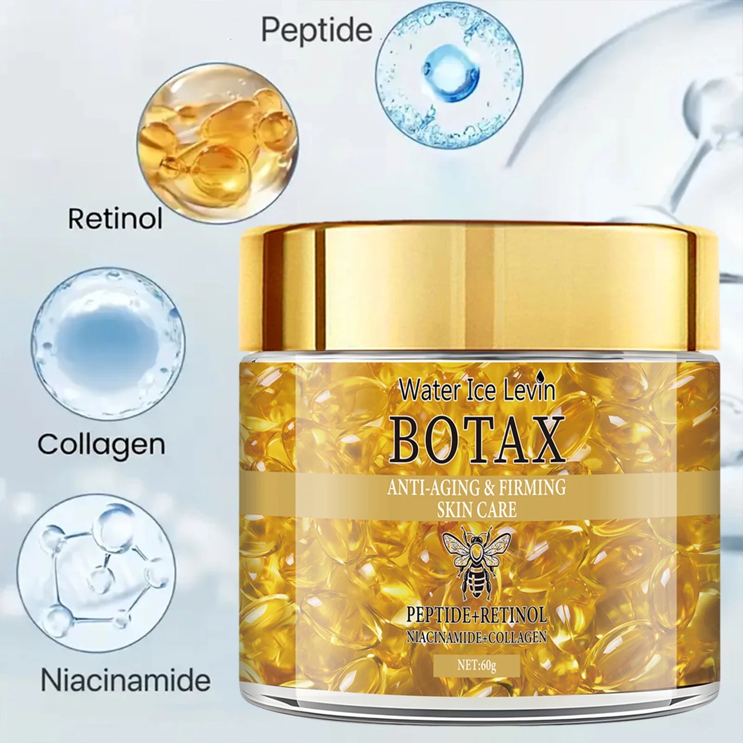 Retinol Firming and Lifting Cream, Rich in Peptides, Collagen, and Hyaluronic Acid, Suitable for All Skin Types, Tightens and Smooths Skin, Makes Skin Look Younger, and Provides Deep Hydration