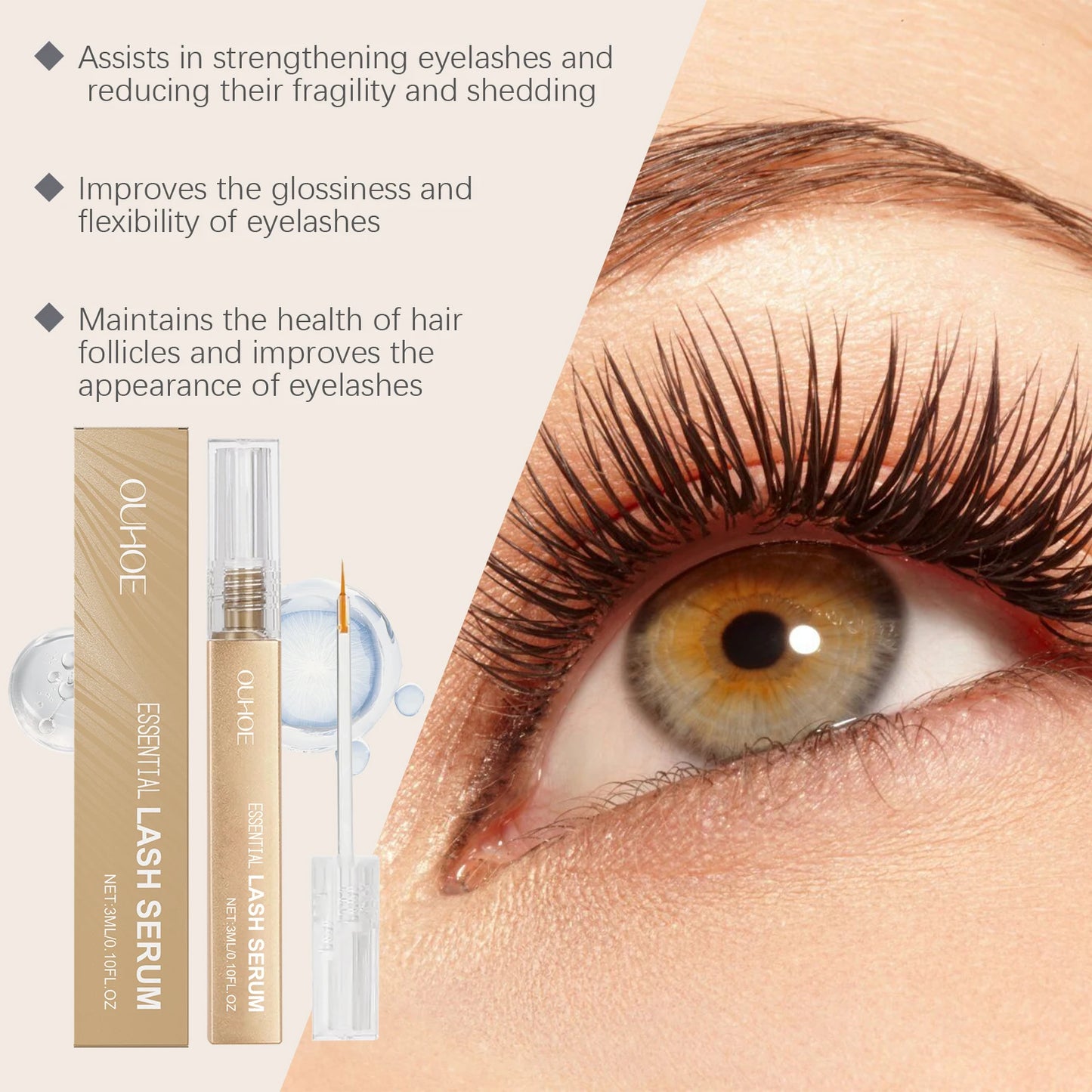 Eyelash Growth Serum Nourishing Lashes Eyebrow Enhancer Natural Fuller Booster Longer Thicker Lengthening Charming Eye Cosmetics