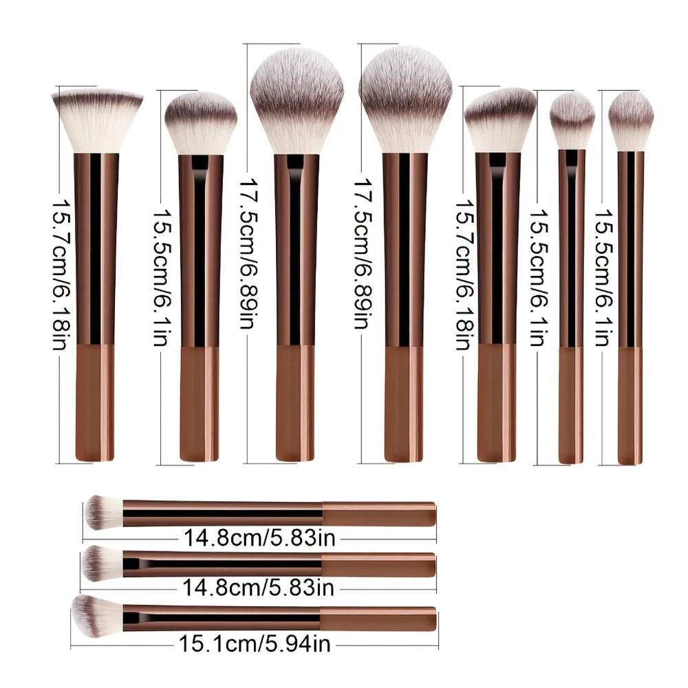 12-Piece Professional Makeup Brush Set