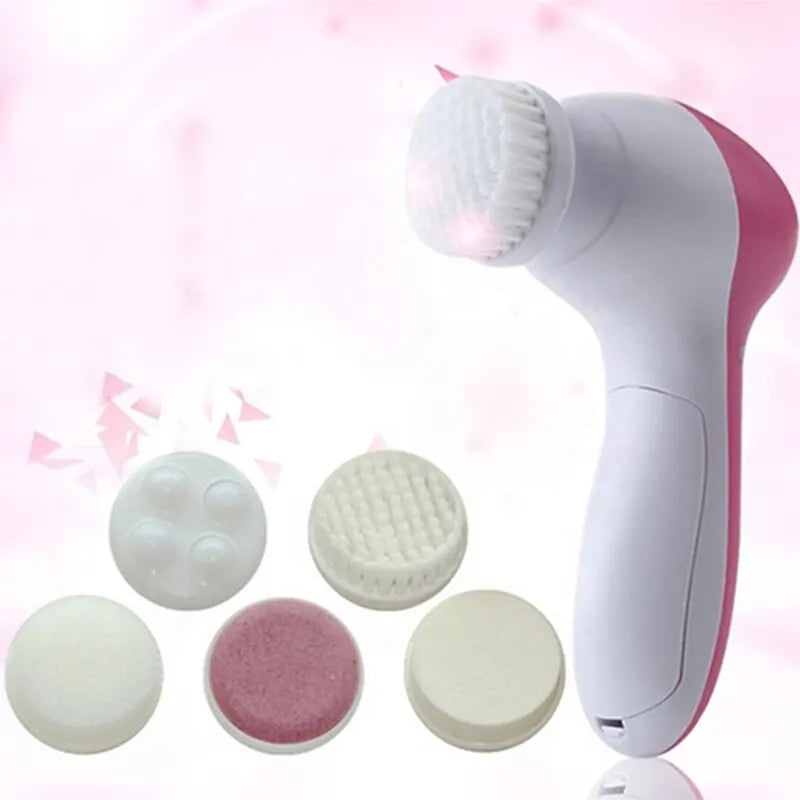 5Pcs Portable Makeup Brush Set With Mirror