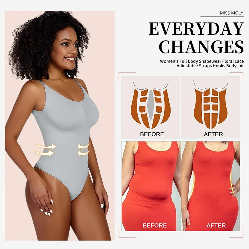 Smoothing Shapewear Bodysuit for Women Breast Slimming Underwear