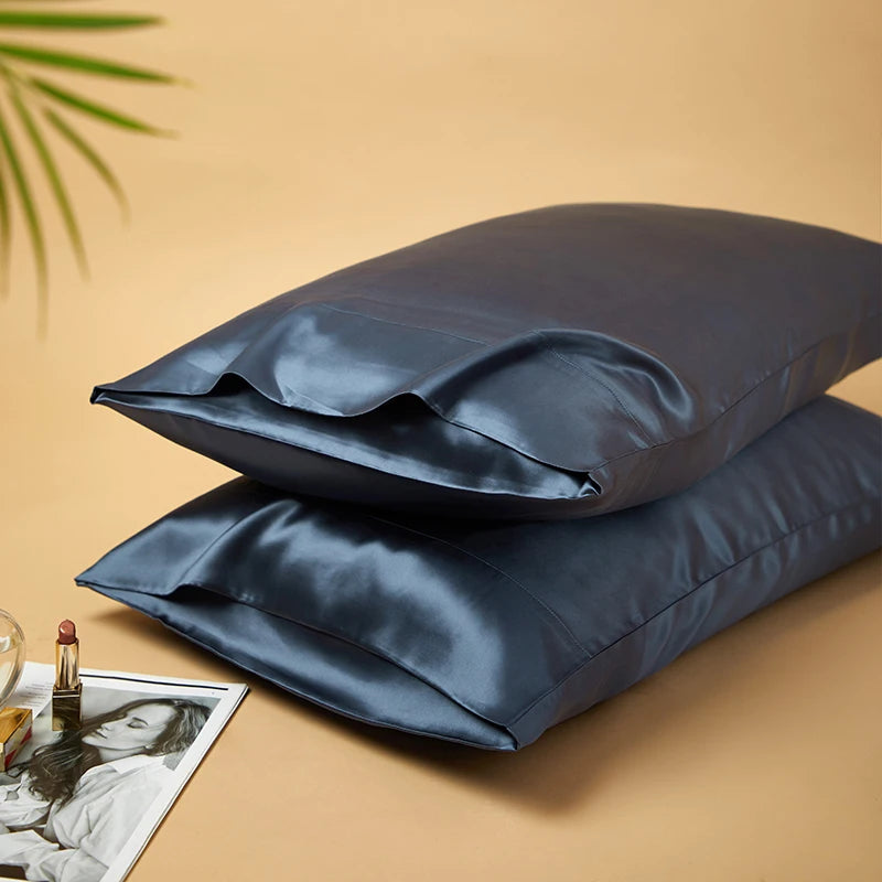 DISANGNI 100% Natural Mulberry Silk Pillowcases for Hair and Skin 22 Mom Reversible Silk Bed Pillowcases 2 Pack