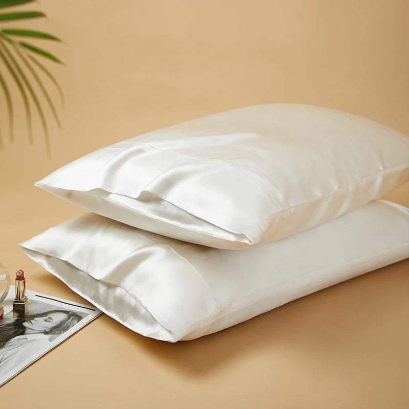 DISANGNI 100% Natural Mulberry Silk Pillowcases for Hair and Skin 22 Mom Reversible Silk Bed Pillowcases 2 Pack