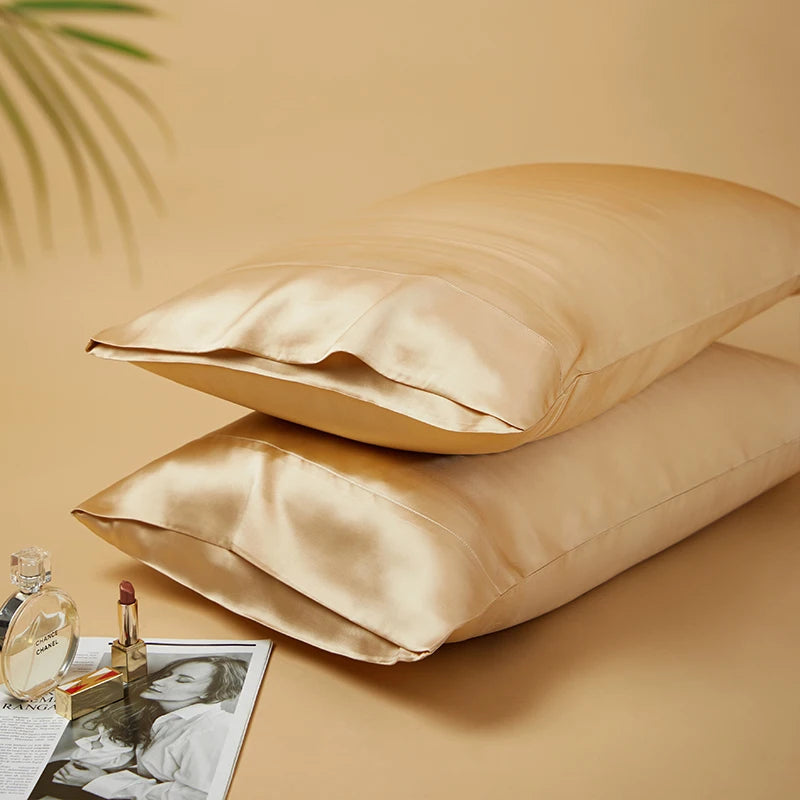 DISANGNI 100% Natural Mulberry Silk Pillowcases for Hair and Skin 22 Mom Reversible Silk Bed Pillowcases 2 Pack