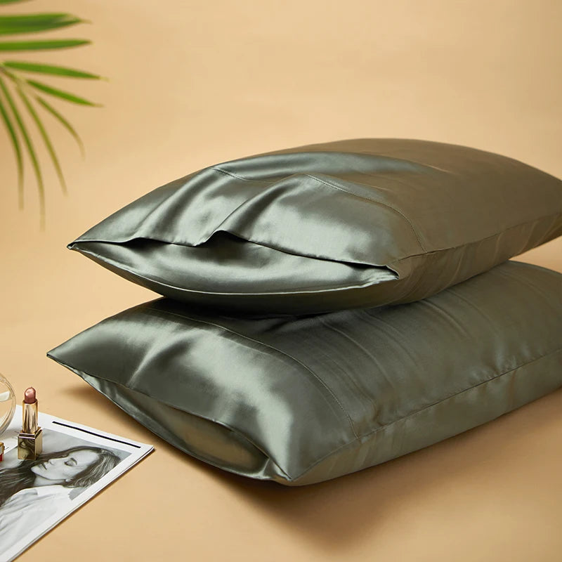 DISANGNI 100% Natural Mulberry Silk Pillowcases for Hair and Skin 22 Mom Reversible Silk Bed Pillowcases 2 Pack