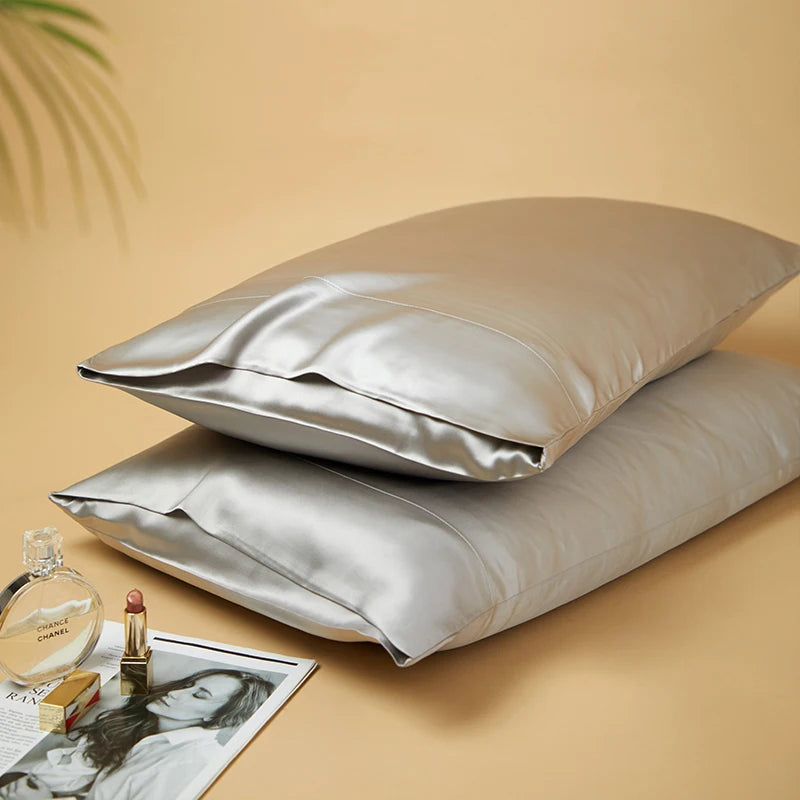 DISANGNI 100% Natural Mulberry Silk Pillowcases for Hair and Skin 22 Mom Reversible Silk Bed Pillowcases 2 Pack