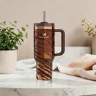 Limited Edition Tiger Stripe Insulated Tumbler with Handle – 40 oz